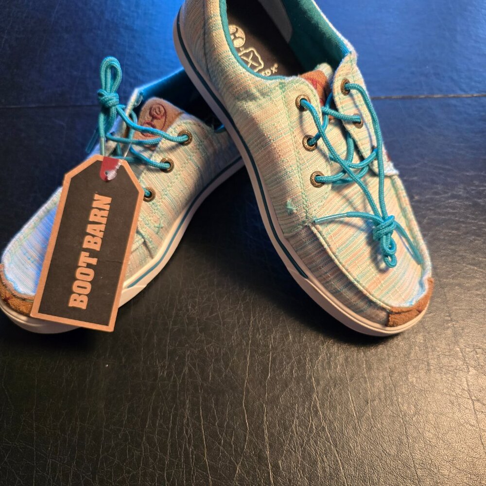 Twisted X Women's Hooey Loper, Moc Toe, Blue & ultiSize 8M. New with tags